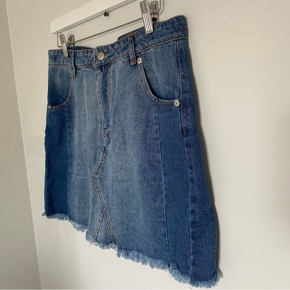 ALTER’D State Two Tone Denim Jean Skirt Medium - Picture 7 of 8